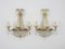 Large 3-Light Hot Air Balloon Wall Lights in Brass and Glass Pendants, 1960s, Set of 2 1