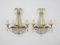 Large 3-Light Hot Air Balloon Wall Lights in Brass and Glass Pendants, 1960s, Set of 2, Image 1