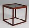 Vintage Cube Table in Teak and Smoked Glass by Kurt Østervig, 1960s 1