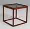 Vintage Cube Table in Teak and Smoked Glass by Kurt Østervig, 1960s, Image 1