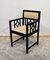 Bauhaus Armchair in Oak, Black Lacquer & Cream Leather, Germany, 1920s 5