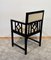 Bauhaus Armchair in Oak, Black Lacquer & Cream Leather, Germany, 1920s 4