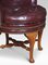 Leather Revolving Library Tub Chair, 1890s 3