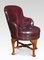 Leather Revolving Library Tub Chair, 1890s 1