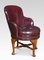 Leather Revolving Library Tub Chair, 1890s, Image 1