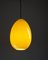 Mid-Century Bright Yellow Oval Pendant attributed to Luxus Sweden, 1960s, Image 2