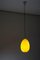 Mid-Century Bright Yellow Oval Pendant attributed to Luxus Sweden, 1960s, Image 3