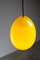 Mid-Century Bright Yellow Oval Pendant attributed to Luxus Sweden, 1960s 6