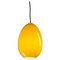 Mid-Century Bright Yellow Oval Pendant attributed to Luxus Sweden, 1960s, Image 1
