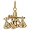 Modern 18 Karat Yellow Gold Scale Pendant, Image 1