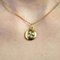 French Emerald 18 Karat Yellow Gold Clover Pendant, Image 6