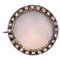 18 Karat Yellow Gold Round Brooch with Opal, Diamonds & Enamel, 1930s 1