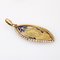 French Art Deco Enamel Natural Pearl 18 Karat Yellow Gold Virgin Medal, 1930s 3