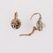 French 18 Karat Rose Gold Lever-Back Earrings with Fine Pearl & Diamonds, 1890s, Set of 2 10