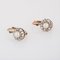 French 18 Karat Rose Gold Lever-Back Earrings with Fine Pearl & Diamonds, 1890s, Set of 2, Image 4