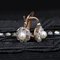 French 18 Karat Rose Gold Lever-Back Earrings with Fine Pearl & Diamonds, 1890s, Set of 2 3