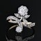20. Jh. Französischer 18 Karat Gelbgold Belle Epoque Blumenring mit Diamanten, 1890er 5