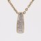 Modern 18 Karat Yellow and White Gold Rectangular Domed Pendant with Diamonds, Image 7