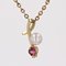 Modern18 Karat Yellow Gold Pendant with Tourmaline Cultured Pearl 5