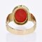 20th Century 18 Karat Yellow Gold Cameo Coral Ring 16