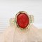 20th Century 18 Karat Yellow Gold Cameo Coral Ring, Image 3