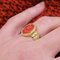 20th Century 18 Karat Yellow Gold Cameo Coral Ring 13