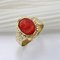 20th Century 18 Karat Yellow Gold Cameo Coral Ring 10