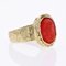 20th Century 18 Karat Yellow Gold Cameo Coral Ring, Image 11