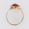 20th Century 18 Karat Yellow Gold Cameo Coral Ring 14