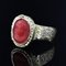 Anillo de coral camafeo de oro amarillo de 18 kt, siglo XX, Imagen 7