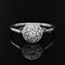 Anello rotondo in oro bianco a 18 carati con diamanti, Francia, anni '30, Immagine 3