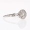 French 18 Karat Round White Gold Platinum Ring with Diamonds, 1930s, Image 8