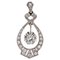 Art Deco 18 Karat White Gold Platinum Pendant with Diamonds, 1925 1