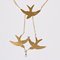 20th Century French Fine Pearl 18 Karat Yellow Gold Swallows Necklace, 1890s, Image 13