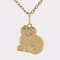 Modern 18 Karat Yellow Gold Sitted Cat Pendant, Image 5