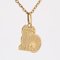 Modern 18 Karat Yellow Gold Sitted Cat Pendant 6