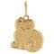 Modern 18 Karat Yellow Gold Sitted Cat Pendant, Image 1