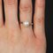 Bague solitaire moderne en or blanc 18k avec perle de culture 5