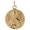20. Jh. Saint Bernadette Medaille Anhänger aus 18 Karat Gelbgold 1