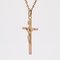 20th Century 18 Karat Rose Gold Christ Cross Pendant 4