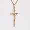 20th Century 18 Karat Rose Gold Christ Cross Pendant, Image 5