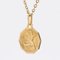 20th Century French 18 Karat Yellow Gold Saint Christopher Medal Pendant, Image 4