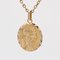 French 18 Karat Yellow Gold Saint Christopher Medal Pendant, 1960s 5