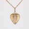 20th Century French 18 Karat Rose Gold Heart Medallion Pendant, Image 8