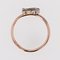 French Art Deco 18 Karat Rose Gold Staple Ring with Sapphires & Diamonds, 1920s 15
