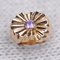 French 18 Karat Yellow Gold Gadrooned Tank Ring with Natural Purple Sapphire, 1950s 10