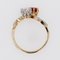 18 Karat Yellow Gold Ring with Ruby and Diamonds, 1960s 16