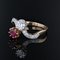 18 Karat Gelbgold Ring mit Rubin und Diamanten, 1960er 7