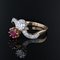 18 Karat Yellow Gold Ring with Ruby and Diamonds, 1960s 7