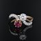 18 Karat Yellow Gold Ring with Ruby and Diamonds, 1960s, Image 5